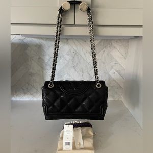 Tory Burch Fleming Distressed Convertible Shoulder Bag